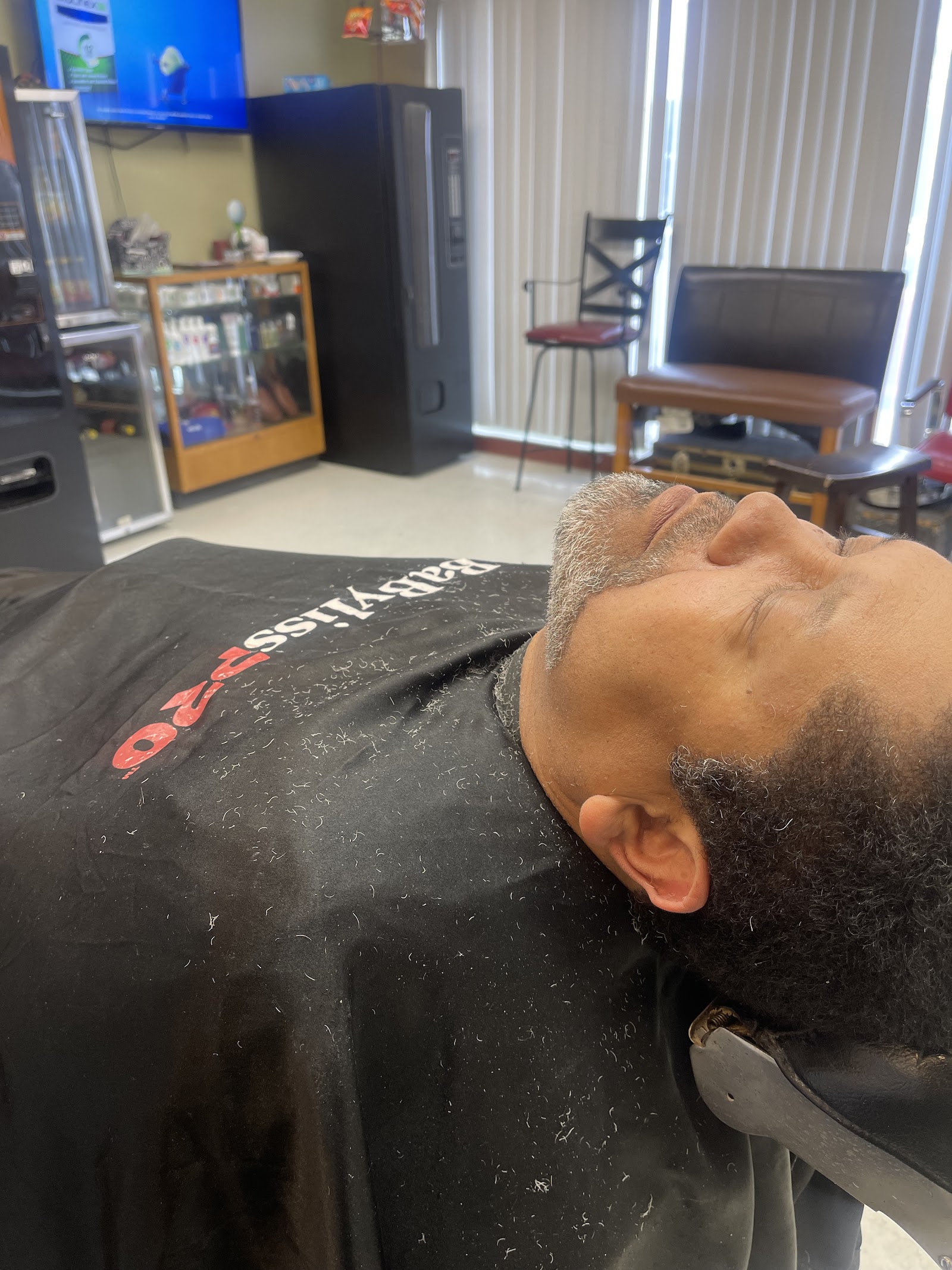 Barber at work
